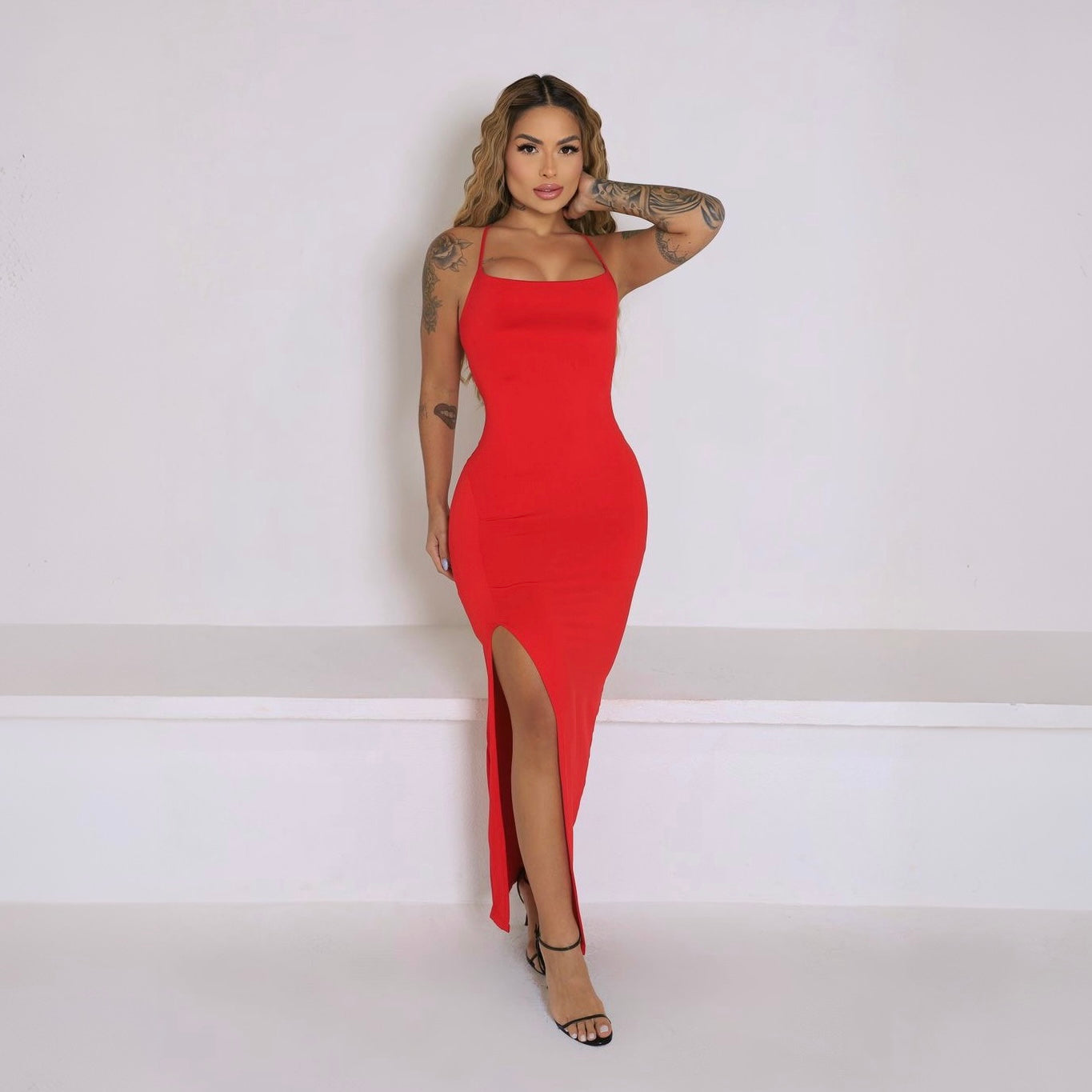 Vestido midi longo Desir