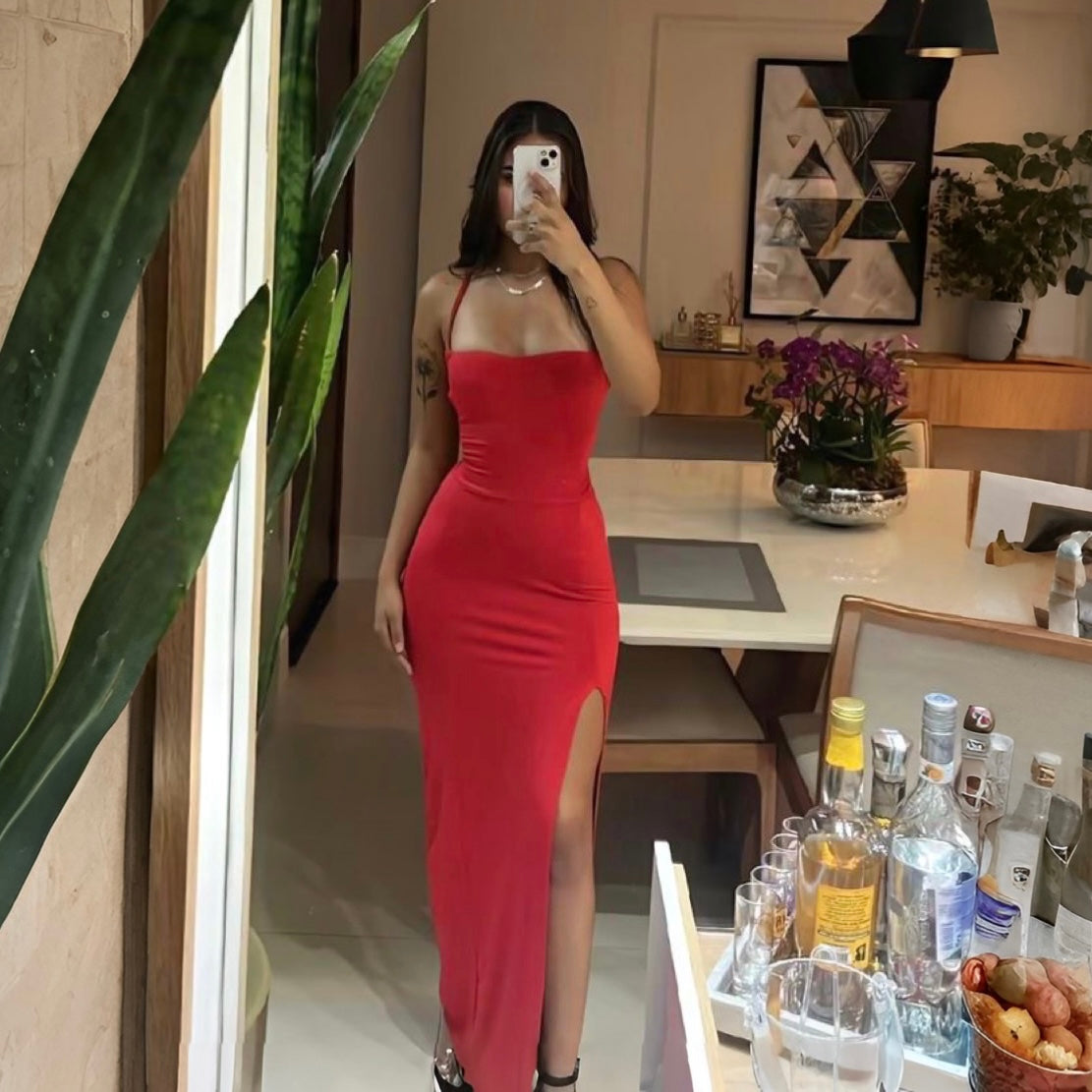 Vestido midi longo Desir