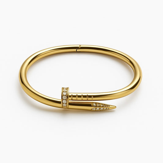 Bracelete Cravejado Aço Inoxidável