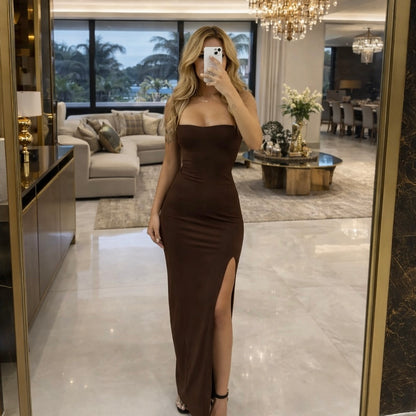 Vestido midi longo Desir