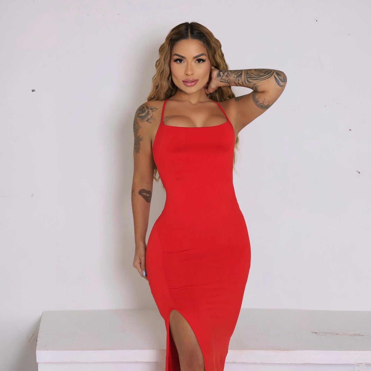 Vestido midi longo Desir