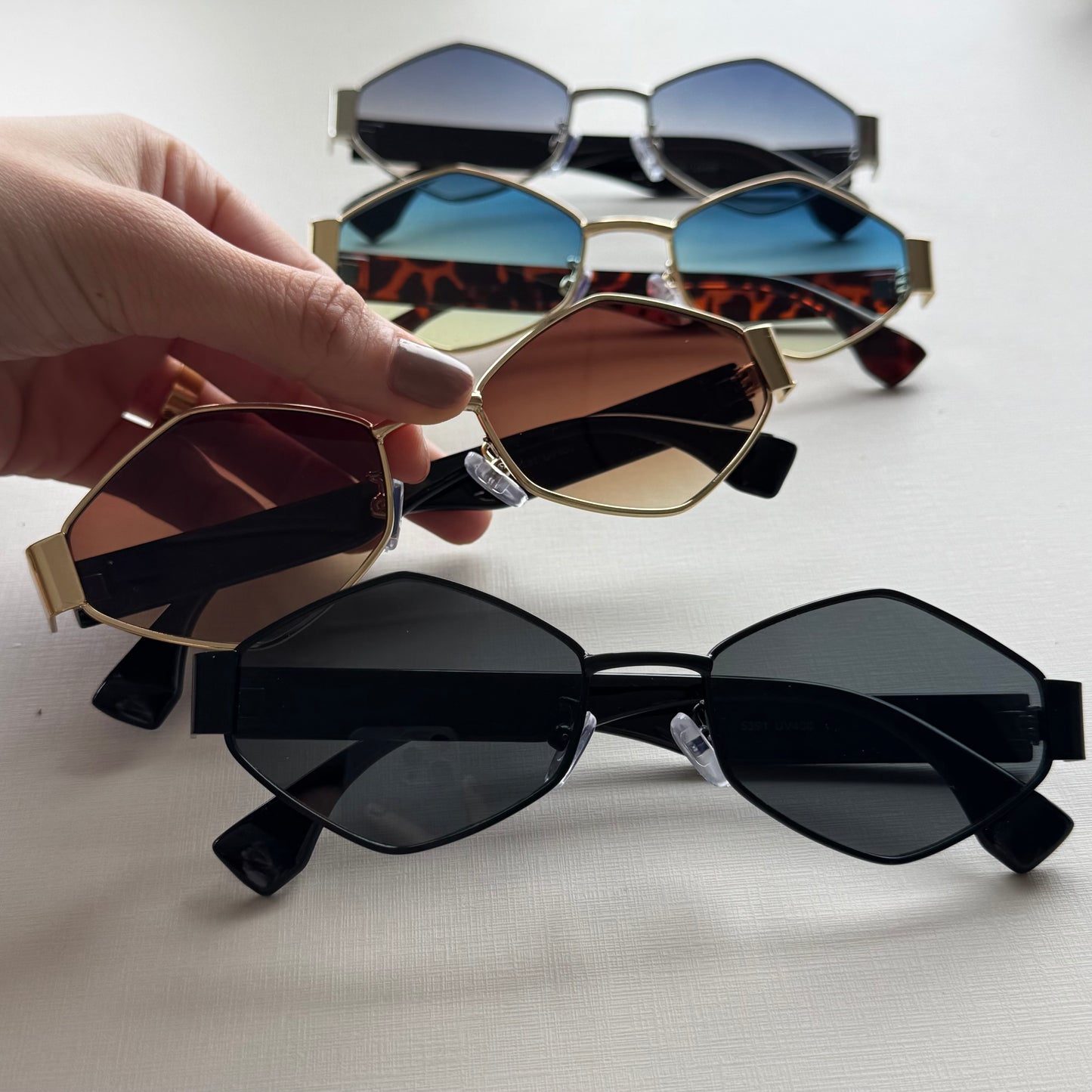 Óculos Diamond Cut -Design Octagonal Facetado PREMIUM