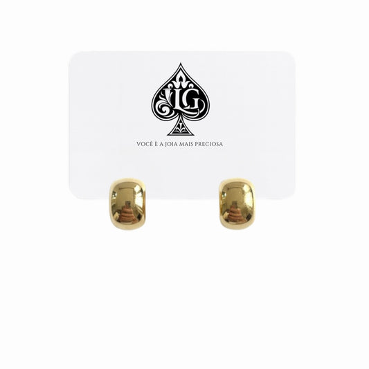 Brinco Cubo Luxe – Folheado